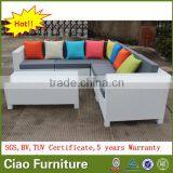 Colorful Outdoor Patio Wicker Sofa Outdoor Furniture thumbnail-1