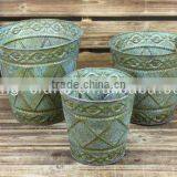 Shabby Chic Metal Plant Por for Garden Decor thumbnail-1