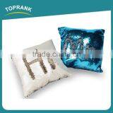 Toprank Newest Creative Two Tone Glitter Decorative Sequin Throw Pillow Mermaid Reversible Sequin Cushion thumbnail-2