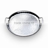 stainless steel round shiny tray