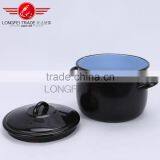 Black 3pcs Enamel Camping Pot Set /enamel Hot Pot Sets Wholesale thumbnail-6