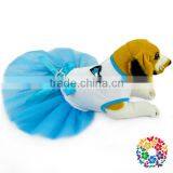 Bulk Cute Pet Lady Dog Clothes Safety Turquoise Chiffon Dress for Pet Dogs thumbnail-2