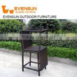 Evensun Rattan Outdoor Patio Plastic Resin Rattan Weaving Wicker High Back Bar Chairs thumbnail-2