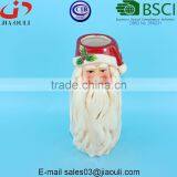 Christmas Decorations Embossed Ceramic Santa Claus Vase thumbnail-2