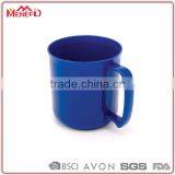 Promotional Wholesale High Quality Dark Bule Reusable Take Away Coffee Plastic Cup With Handle thumbnail-1
