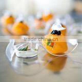 Food Grade BPA Free Plastic Curved Dishes , Party Desert Cocktail Holder Pack thumbnail-3