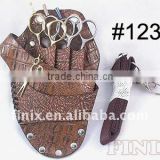 High Quality Light Coffee Color Leather Scissor Holster