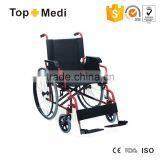 TOPMEDI Foldable Steel Manual Wheelchair for Elderly and Disabled People thumbnail-1