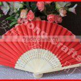 Red Color Bamboo Wedding Fan Wholesale thumbnail-2
