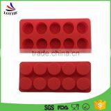 2016 Hot Selling Food Grade Custom 10 Cups Silicone Candy Mold Chocolate Ice Tray thumbnail-3