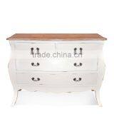 Buffet Console Bombay 4 Drawers White Distressed Mahogany Wood Furniture thumbnail-3