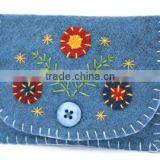 Best Selling Eco-friendly Handmade Flower Decoration Felt Purse