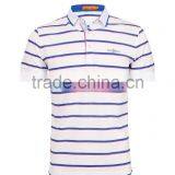 Men 100%cotton Vertical Striped Men's Polo Shirt thumbnail-5