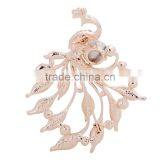Wholesale Fashion Apparel Accessories Peacock Shape Lady Brooch thumbnail-2
