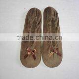 Women Terry Ballerina Slippers With Bow thumbnail-4