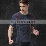 Seamless Gym Apparel Men T-shirt Print Short Sleeves With Comfortable Wicking Fibres Feature From Fujian thumbnail-1