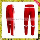 2017 Fashion Custom Mens Sports Stylish Red Nylon Track Pants With Stripe Men Wholesale China thumbnail-1