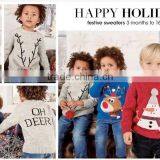 Latest Baby Knitwear Snow Pattern Infant Christmas Sweater Design thumbnail-2