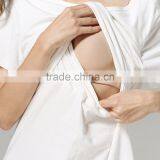 Short Sleeve Nursing Clothes Solid Breastfeeding Clothing Small Fresh Pregnant Women T-shirts thumbnail-3