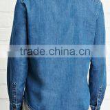 Wholesale Denim Shirts Man Blank Slim Jeans Shirts Custom Your Logo thumbnail-4