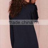 Wholesale Garments Boyfriend Terry Without Hood O-neck Comfortable Printed Plain Dyed for Women Sweatshirt Made in China thumbnail-3