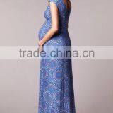Wholesale Maternity Clothes Long Maxi Dress Party Dresses for Pregnant Women Summer thumbnail-1