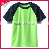 Bulk New Model Fashion Custom Kids Raglan Sleeve Sport Dry Fit Polyester t Shirt thumbnail-1