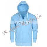 Men's Full Zip Fleece Hoodie, Sweatshirts,White Hooded Sweater, Kangaroo Pocket Hoodie thumbnail-1
