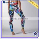 2017 New Deign High Waist Printing Yoga Sexy Tight Legging Women Sport Legging thumbnail-2