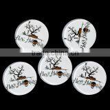 Glass Dome Seals Cabochons Round Flatback Black & White Halloween Grave Pumpkin Tree " Happy Halloween " Transparent 20mm Dia thumbnail-1