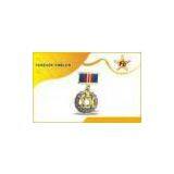 Custom Brass Military Metal Medals With Multi-Colors Ribbon For Memorial Prize