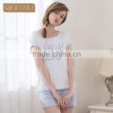 China manufacturer Qianxiu cute lace cozy delicate sleepwear pajamas