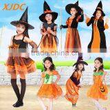 Hot Sale Short Style Halloween Party Women Witch Costume With Witches Hat thumbnail-3