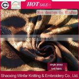 shaoxing winfar Textile Open End Spinning 30s Rayon Viscose Spandex Leopard Printed Fabric For Clothing