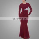 Malaysia Beautiful Traditional Dress Embroidered Design With High Quality Baju Kurung For Women Muslim Long Dress thumbnail-5