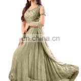 Ladies Georgette Anarkali Suit With Zari Embroidery For Party Wear 2017 thumbnail-2