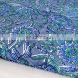 Vhb 06 Beautiful Leaf Pattern Blue Cotton Indigo Dabu Hand Block Cotton Fabric Manufacturer From Jaipur thumbnail-3
