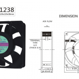 Taiwan Sanju SJ1238HA2-7F-AC Axial Flow Fan thumbnail-2