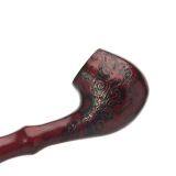400mm Length Wooden Resin Long Tobacco Pipe With Small Red Head and Bamboo Joint Tube for Smoking thumbnail-4