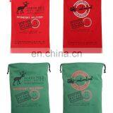 Gift Bag Christmas 50 Styles Drawstring Canvas Santa Sack Rustic Vintage Christmas Stocking Bags Decoration thumbnail-4
