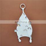 Rainbow Print Organic Cotton Muslin Comforter Blanket Burp Cloth New Born Baby Gift Set thumbnail-5