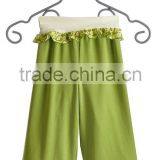 New Design Green Baby Girl Maxi Outwear Pant Knit Ruffle Bottom Pants Capri Pants thumbnail-1
