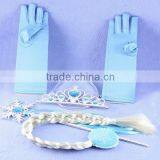 Queen Elsa Princess Anna Magic Wand + Rhinestone Tiaras + Hair Crown + Glove Girl Gift SET SU041 thumbnail-1