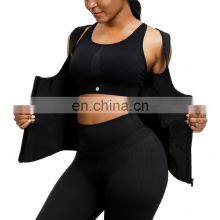 Оптовые корсеты для живота с регулировкой, корсеты с молнией, одежда для придания красивой формы спины, ремонтные брюки, йогаспортивная одежда thumbnail-3