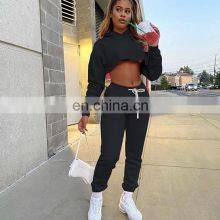 Customized Wholesale Two-piece Women's Casual Wear Two-piece Hoodie Plus Size Sweatpants Suit Jogging Suit Women thumbnail-5
