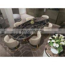 Italian Modern Marble Dinning Table Set Luxury Dining Room Furniture