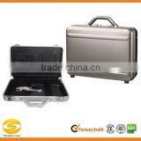 Molded Silver Aluminum Laptop Case With Interior Compartment, Silver Multiple Laptop Carrying Case,locking Aluminum Carry Case thumbnail-1