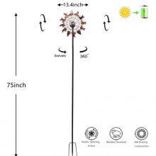 Solar Wind Spinner Multi-Color LED Lighting With Kinetic Wind Aculptures thumbnail-2