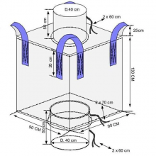 Coated Fibc Bag 4 Panel Intermediated Container Woven Polypropylene Bags 1100lbs 2200lbs 3300lbs Tote Bag thumbnail-2