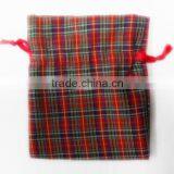 Blue With Snowflake Printed Ornaments Velvet Gift Bags With Elastic Rope for Packing Ornaments/watch/mobile Phone thumbnail-3